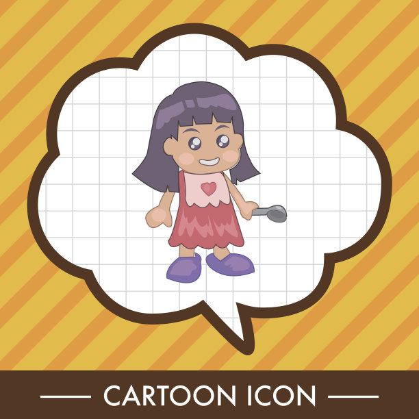 家庭女孩角色主题元素图片下载