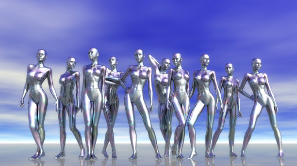 人体模型的数字3D插图图片下载