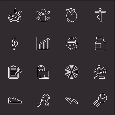 健身图标|设置2 -浅白色图片下载