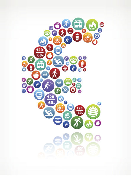 欧洲健身和饮食矢量按钮模式图片下载