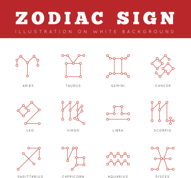 星座以线的形式，点相连图片下载