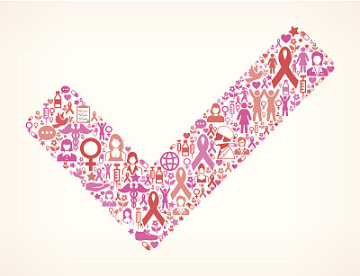 检查标记乳腺癌意识版税免费载体艺术图片下载