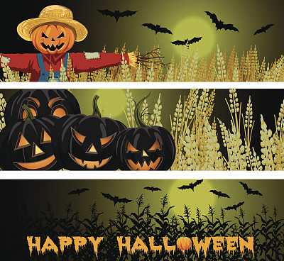 万圣节稻草人场排行榜横幅图片下载