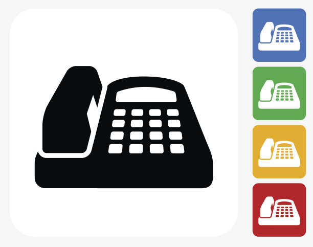 办公室电话图标平面图形设计图片下载