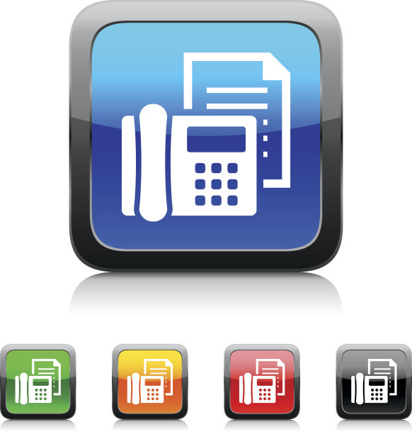 传真机图标上的彩色按钮。——StyleSeries图片下载