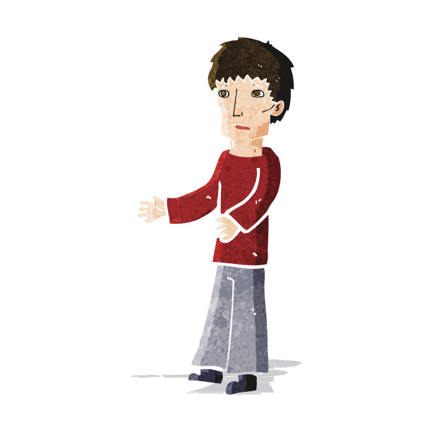 卡通男人讲解图片下载