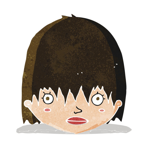 卡通盯着女人图片下载