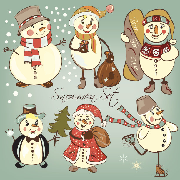 设计圣诞雪人图片下载