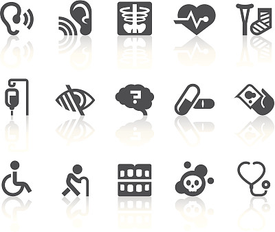 年龄相关疾病图标|简单的黑色系列图片下载