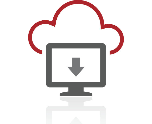 云计算图标上的白色背景。——ProSeries图片下载