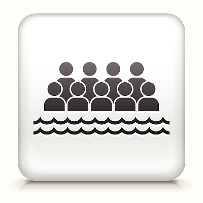 白色方形按钮与海洋世界观众图片下载