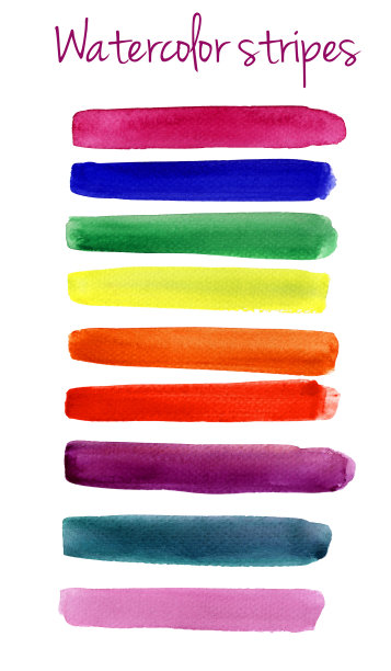 美丽明亮的水彩条纹图片下载