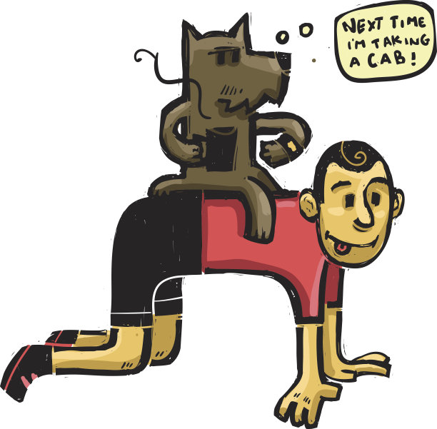 小狗骑着一个男孩图片下载