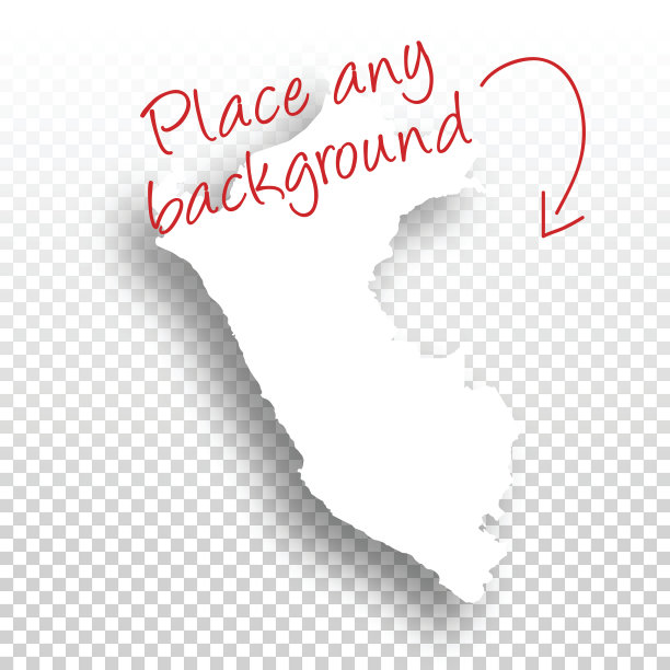 秘鲁地图设计-空白背景图片下载