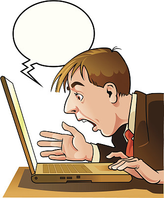 笔记本电脑上的惊奇男人图片下载