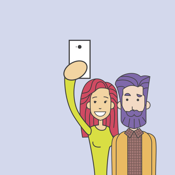 潮夫妇自拍照片彩色的男人女人保持聪明图片下载