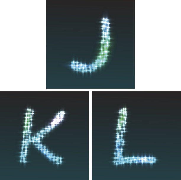 星尘字体，字母J K L图片下载