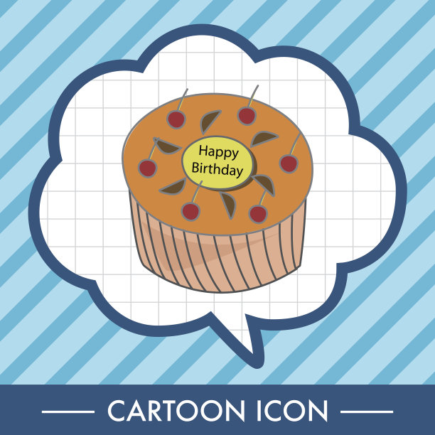 装饰蛋糕主题元素向量，eps10图片下载