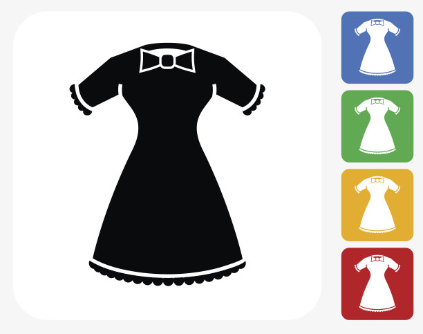 连衣裙图标平面设计图片下载