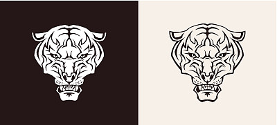 愤怒的老虎吉祥物图片下载