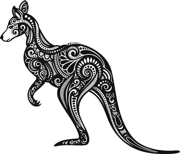 向量装饰袋鼠图片下载