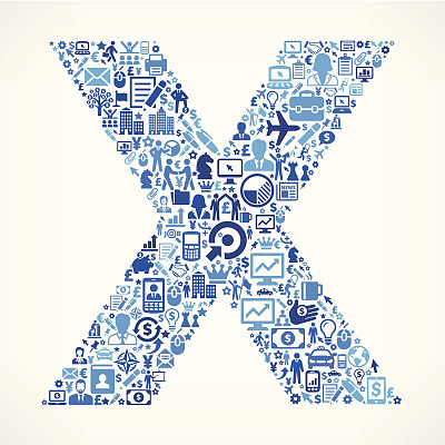 商业上的字母X免版税矢量艺术图案图片下载