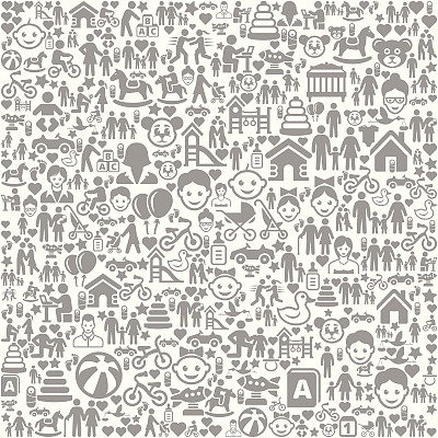 家庭和人在无缝背景图片下载