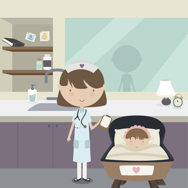 新生儿在医院托儿所图片下载