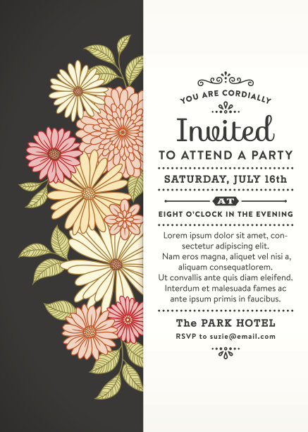 花聚会的邀请图片下载