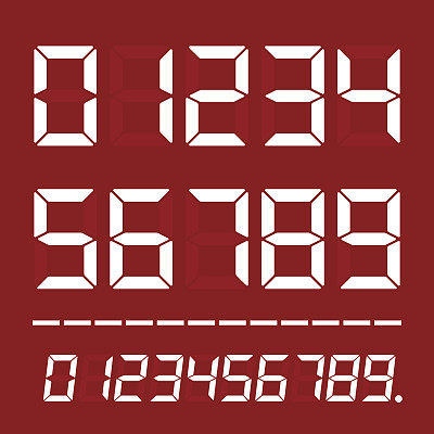 LED数字亮红灯图片下载