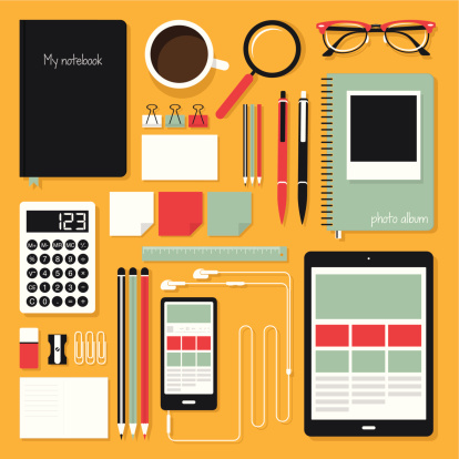 平的办公工具图片下载