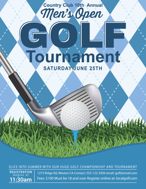 阿盖尔高尔夫锦标赛模板图片下载