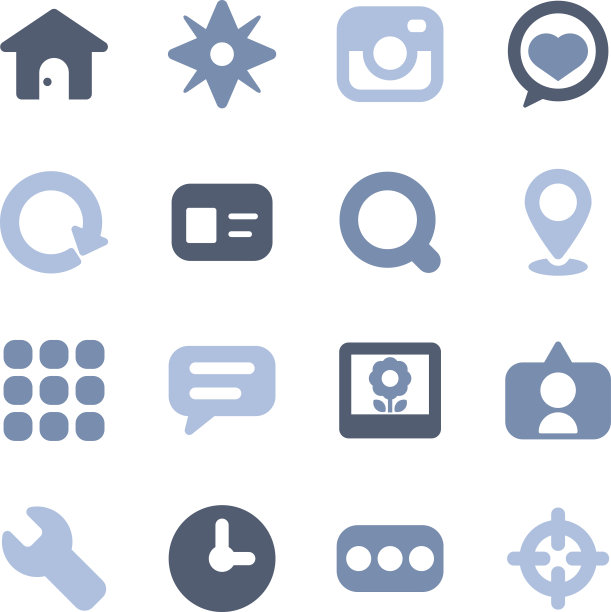 社交媒体图标图片下载