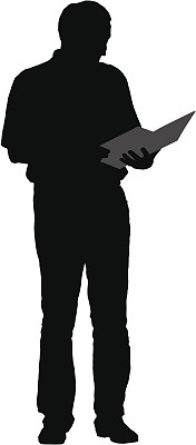 拿着书的男人剪影图片下载