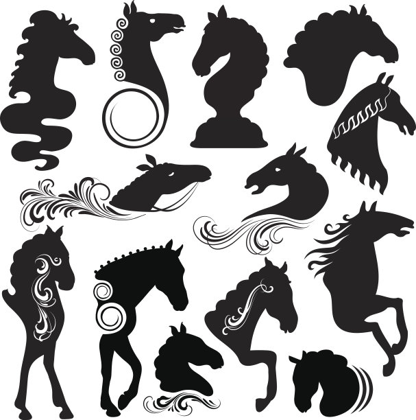 马的轮廓图片下载