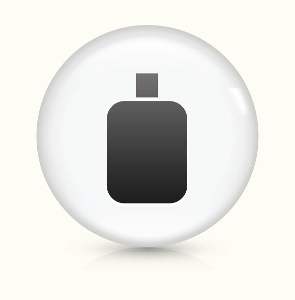 奶油瓶图标上的白色圆形矢量按钮图片下载