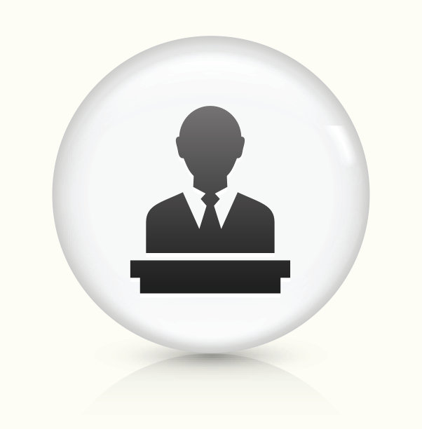 说话人图标上的白色圆形矢量按钮图片下载