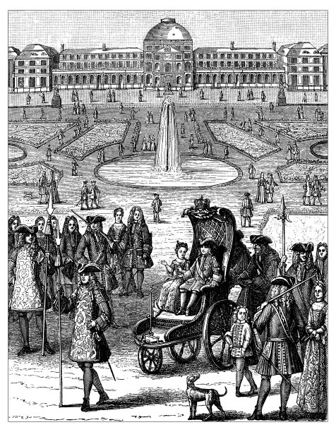 年轻的路易十五的古董插图图片下载