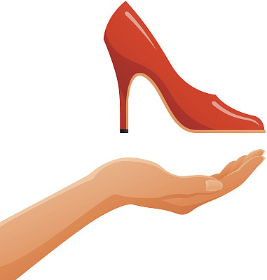手握女鞋图片下载