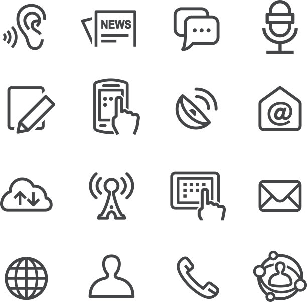 社会传播图标系列系列图片下载