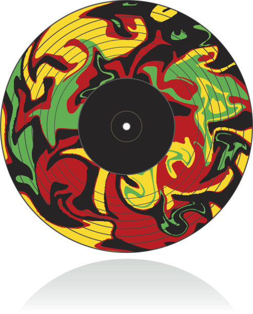 大理石黑胶唱片红，黄，黑，绿图片下载