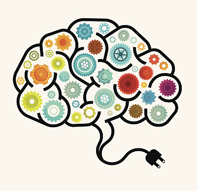大脑齿轮的概念图片下载