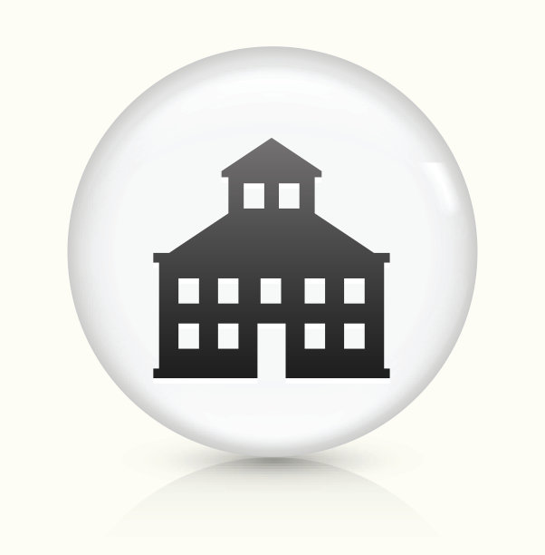 在白色圆形矢量按钮上建立图标图片下载