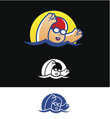 小的游泳运动员图片下载