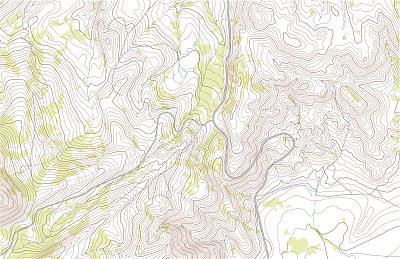 带有道路和森林的地形图图片下载