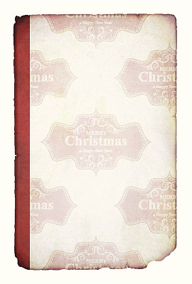 老旧纸张圣诞新年标签图片下载