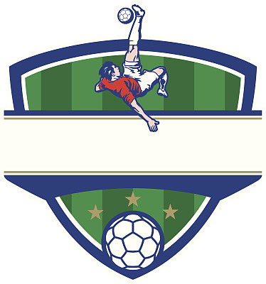 足球自行车踢Crest图片下载