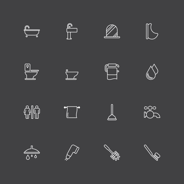 浴室和浴室-白线系列图片下载