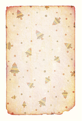 纸上挂着五彩缤纷的圣诞树——圣诞问候图片下载