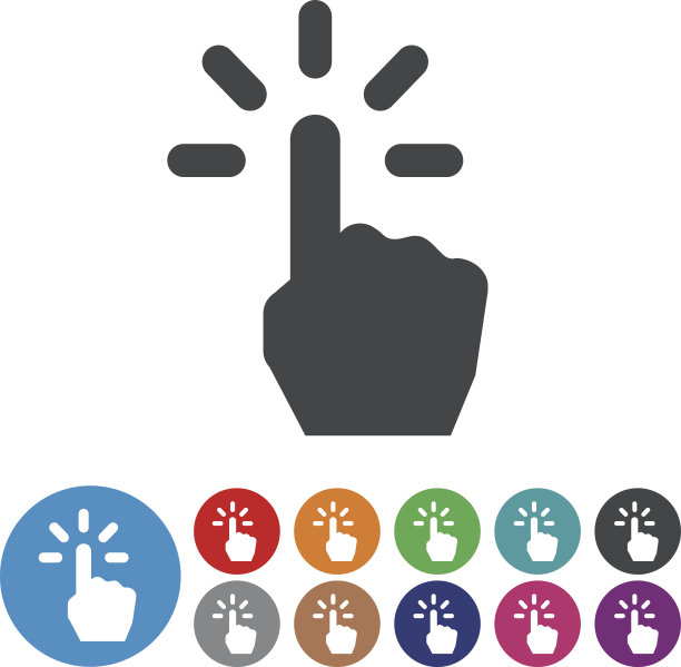 触摸图标-图形图标系列图片下载